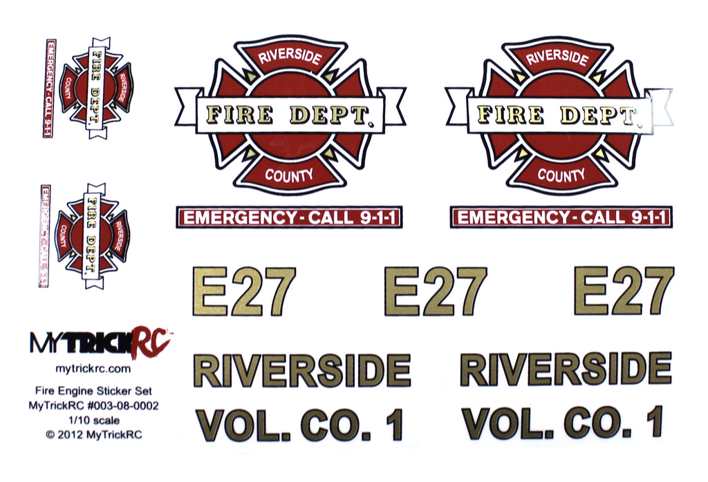 Fire Truck Decal Set Realistic 110 Scale Decal Amplitude RC