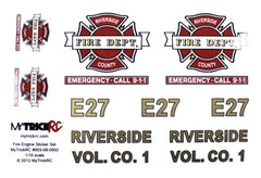 Fire Truck Decal Set - Realistic 1:10 Scale Decal