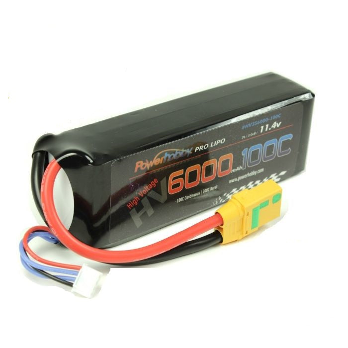 3S 11.1V 6000MAH 100C HV w/ XT90
