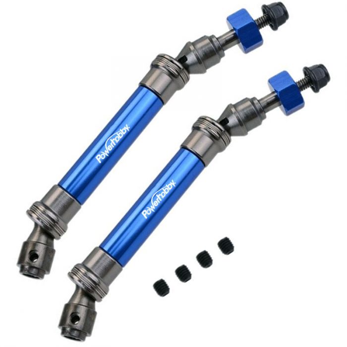 Rear Steel Driveshaft / CVD, Blue, fits Traxxas Slash 4x4, Stampede 4x4